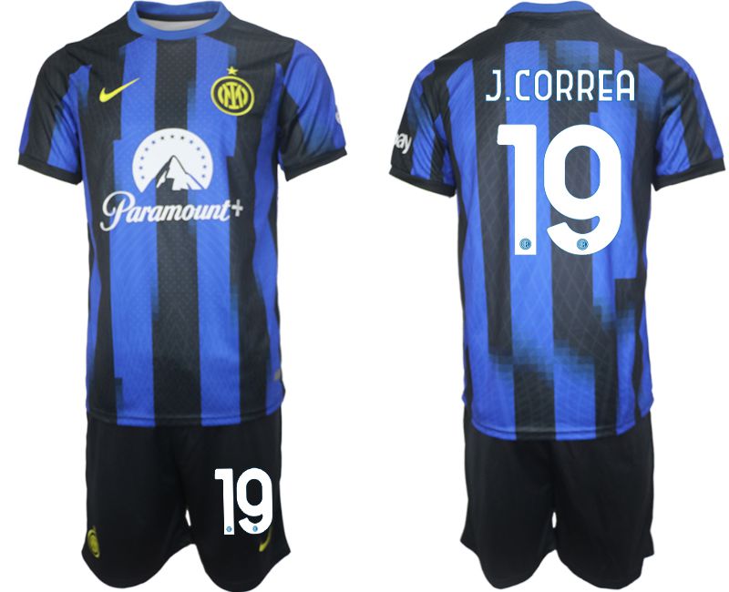 Men 2023-2024 Club Inter Milan home blue #19 Soccer Jersey->inter milan jersey->Soccer Club Jersey